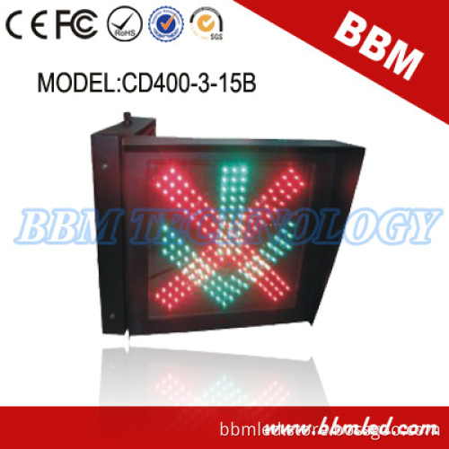 400mm Red Cross Green Arrow Traffic LED Light for Driveway Indicating